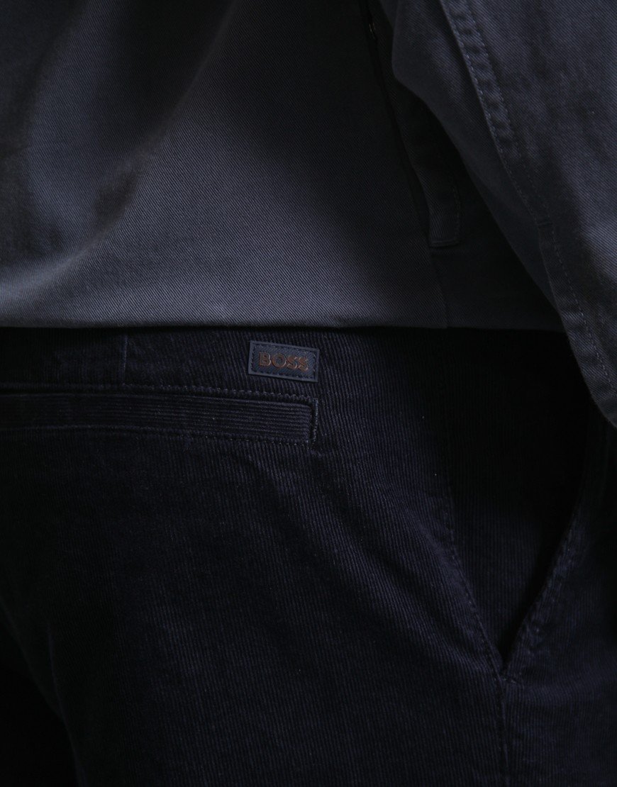 BOSS Chino_Pleated_3 Trousers Dark Blue