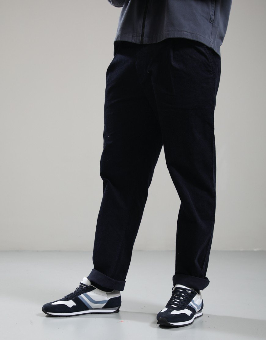 BOSS Chino_Pleated_3 Trousers Dark Blue