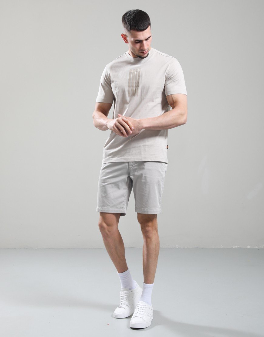 BOSS Chino-Slim-Shorts Open Grey