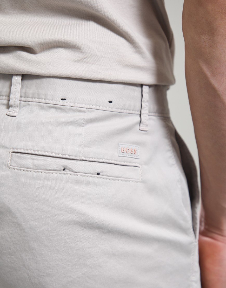 BOSS Chino-Slim-Shorts Open Grey