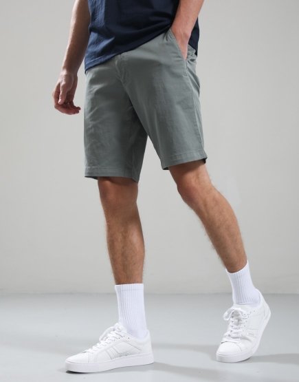 BOSS Chino-Slim-Shorts Open Grey 076
