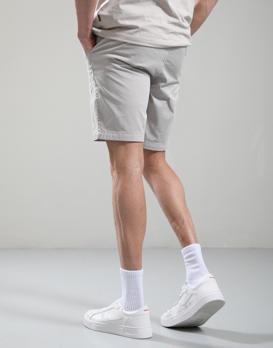 BOSS Chino-Slim-Shorts Open Grey