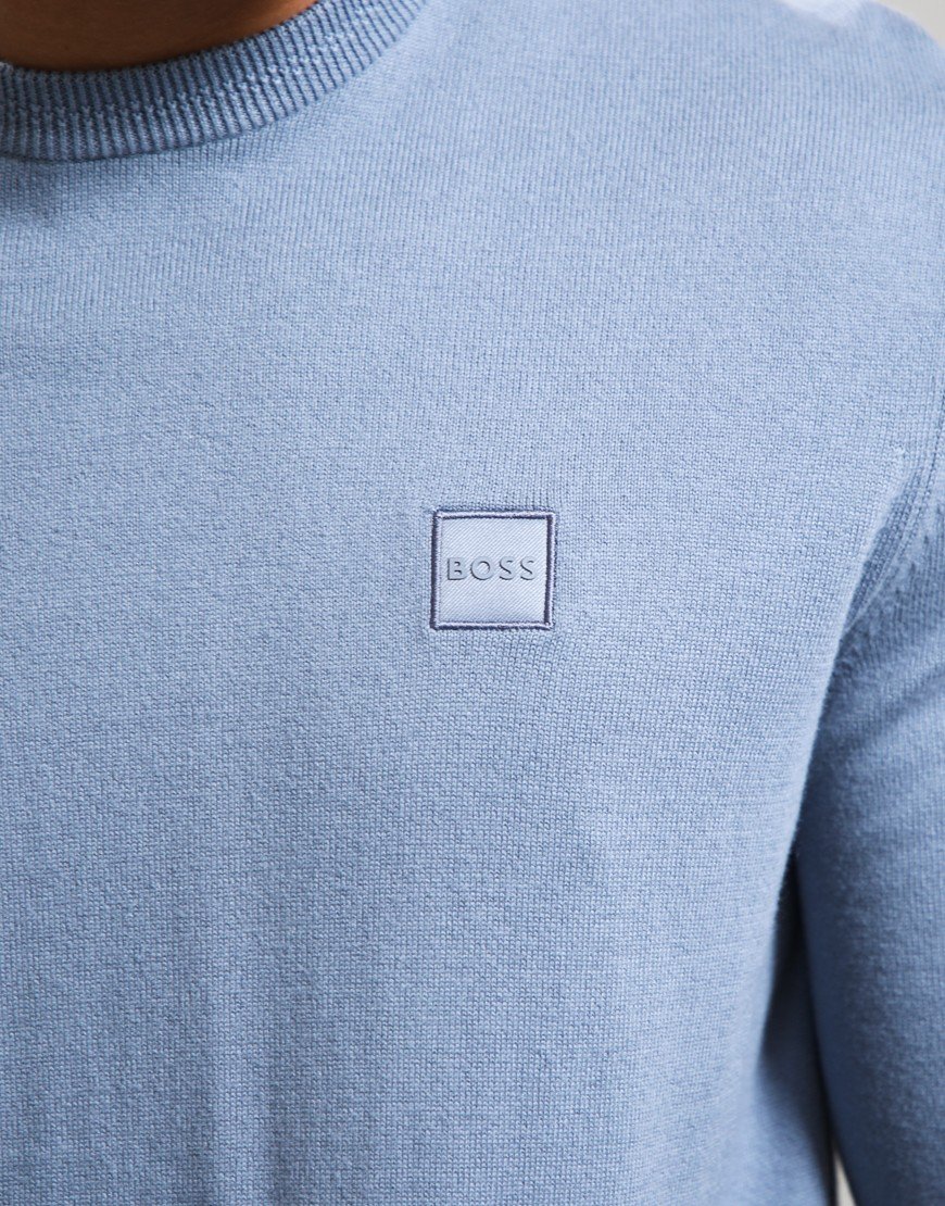 BOSS Kanovano_S Crew Knit Medium Blue 424
