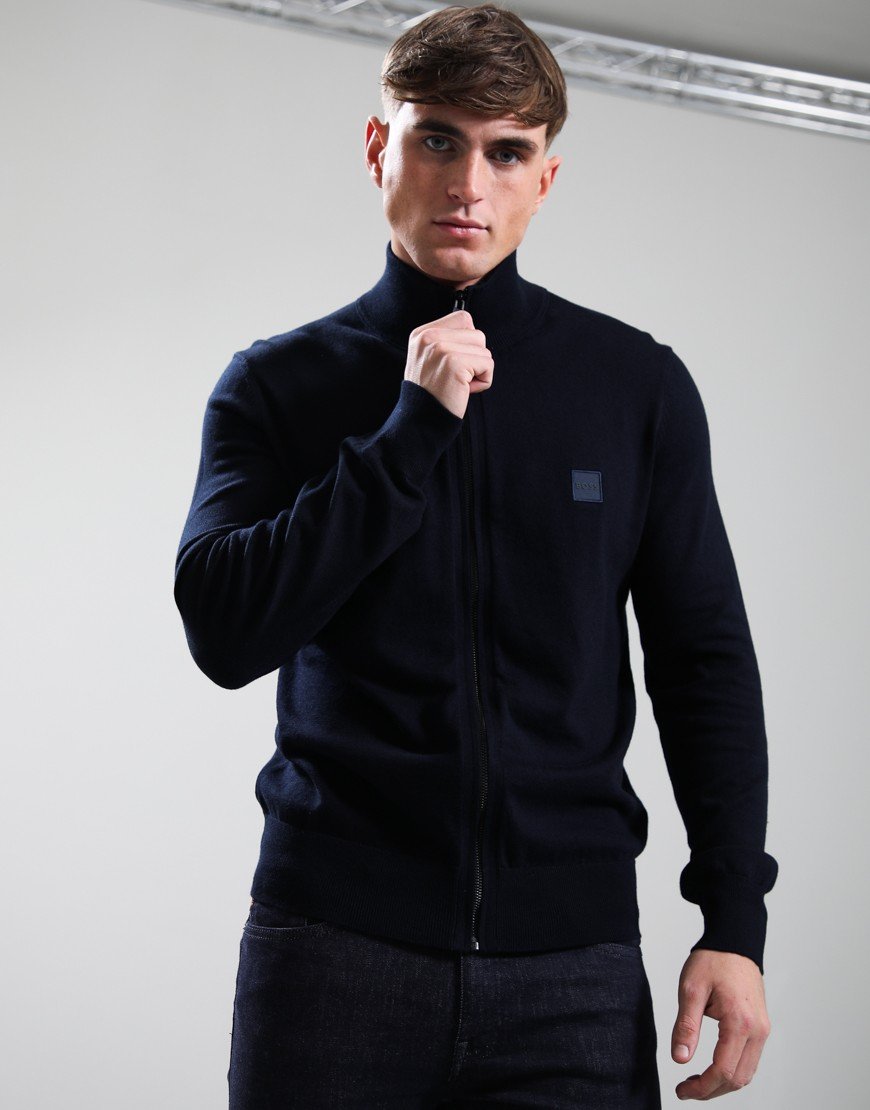 BOSS Kanozip_S Knit Dark Blue