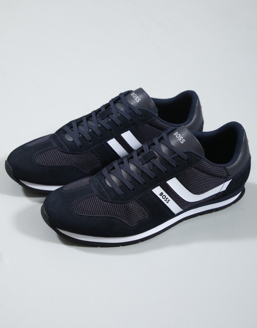 BOSS Levon Runn MEMI Trainers Dark Blue