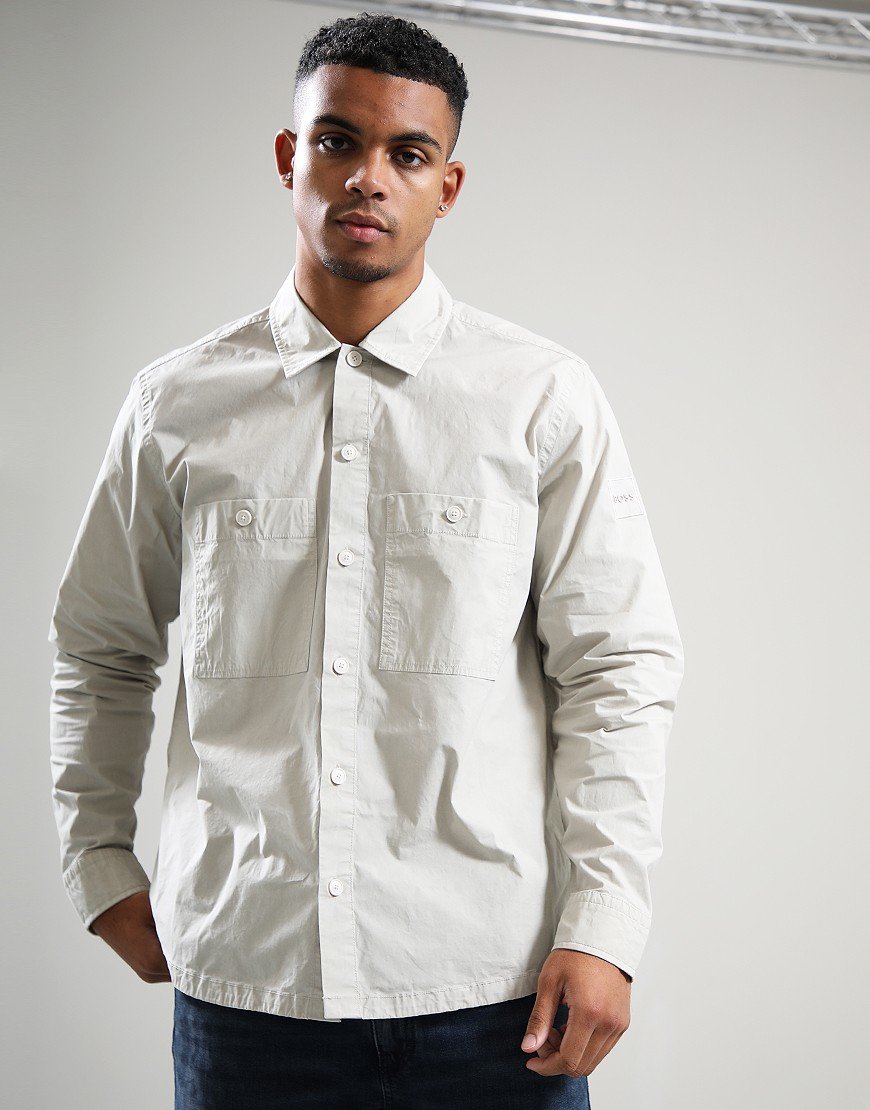 BOSS Locky_2_M Overshirt Light Beige BOSS Locky_2_M Overshirt Light Beige