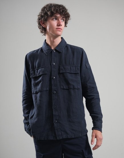 BOSS Locky_3_M Shirt Dark Blue