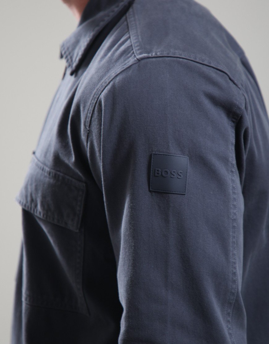 BOSS Lorum_1_M Overshirt Dark Blue