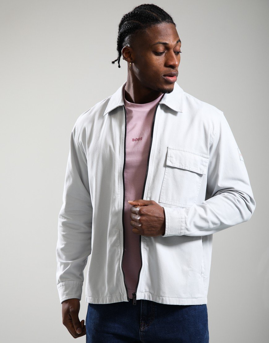 BOSS Lorum_M Overshirt Light Pastel Grey