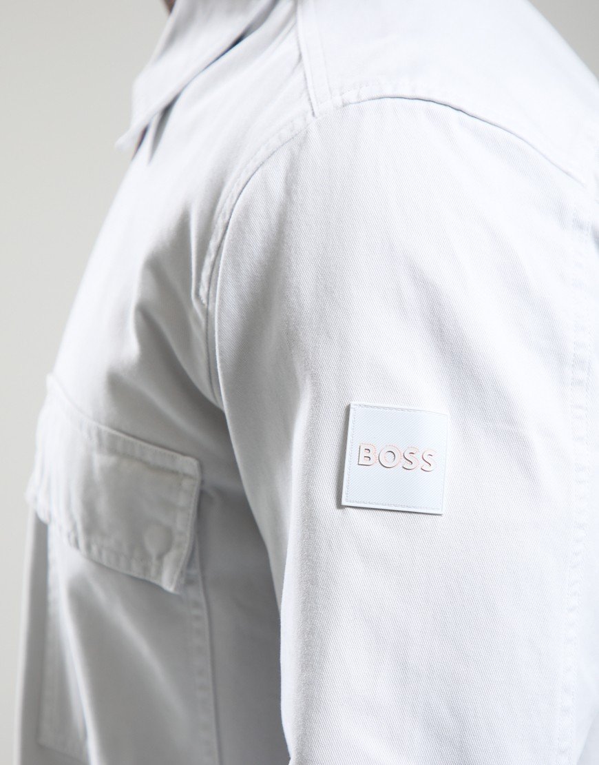 BOSS Lorum_M Overshirt Light Pastel Grey