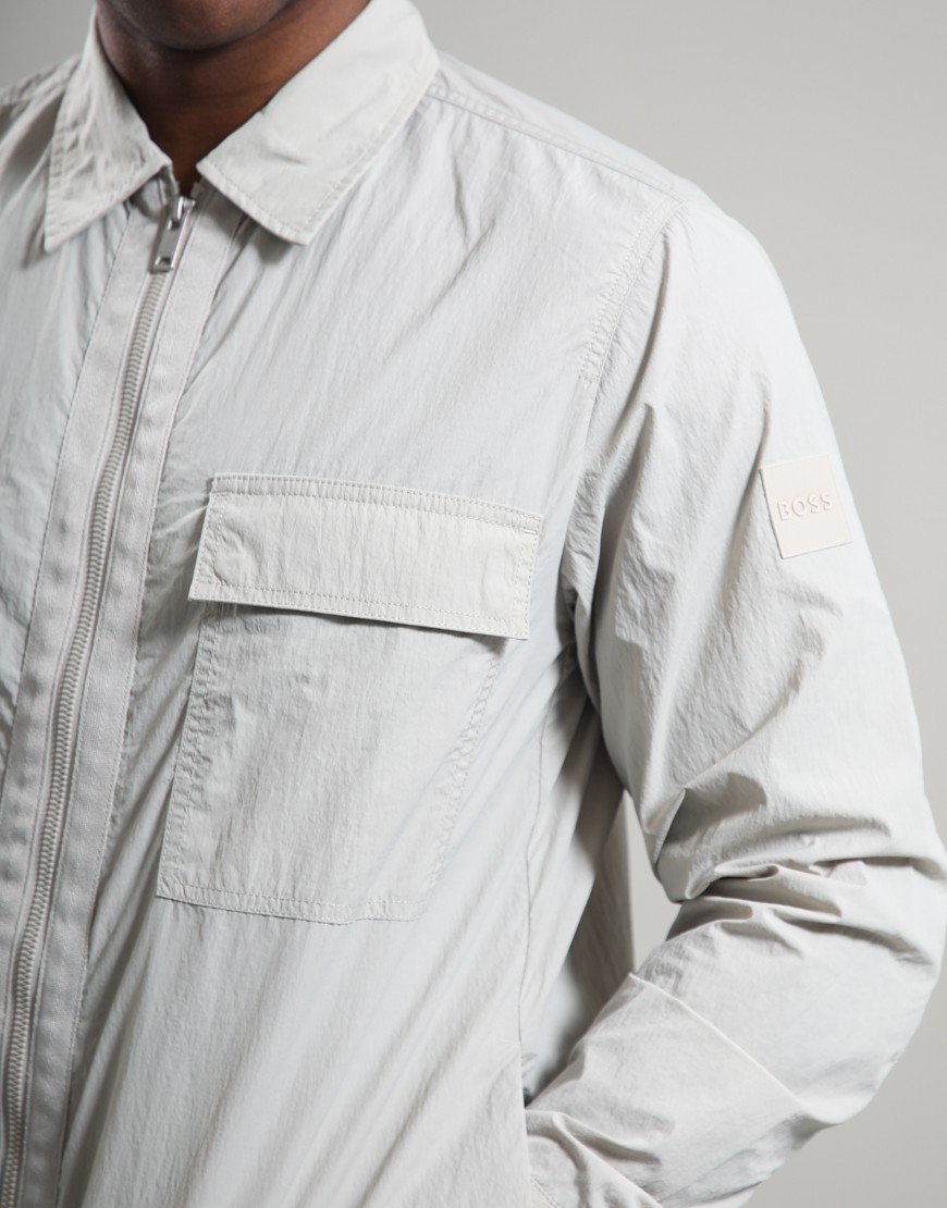 BOSS Lotape Overshirt Open Grey
