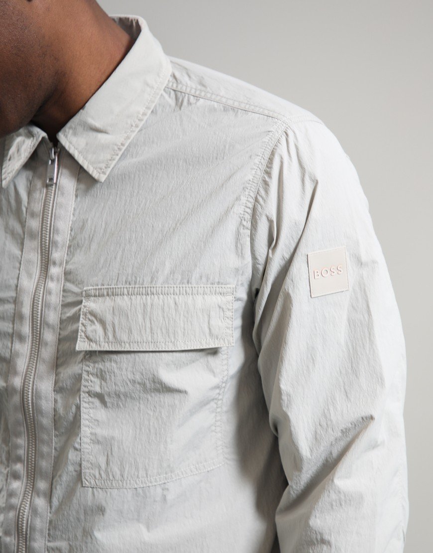 BOSS Lotape Overshirt Open Grey