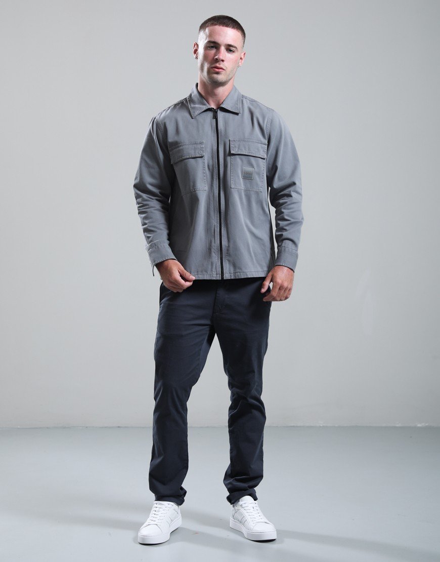 BOSS Lovel-zip 15 Overshirt Open Grey