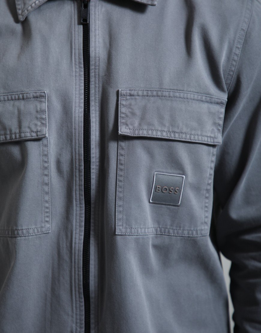 BOSS Lovel-zip 15 Overshirt Open Grey