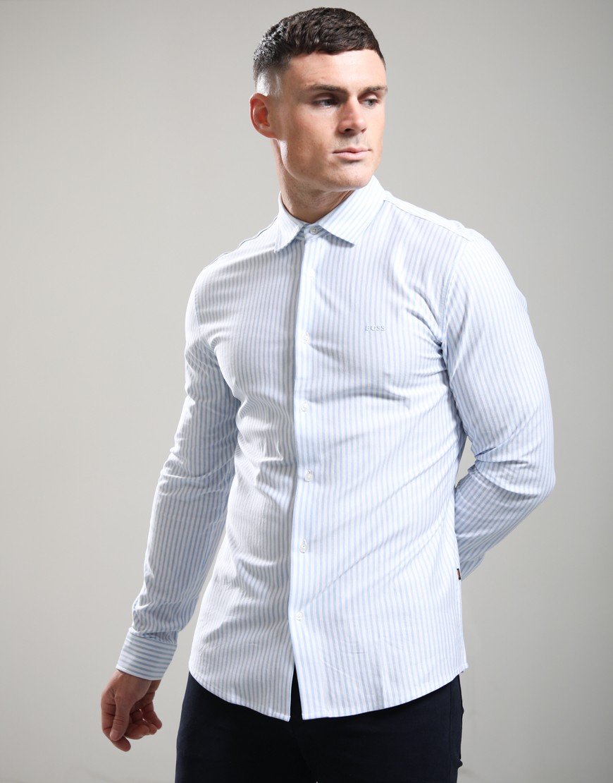 BOSS Mysoft_2_M Long Sleeve Shirt Open Blue