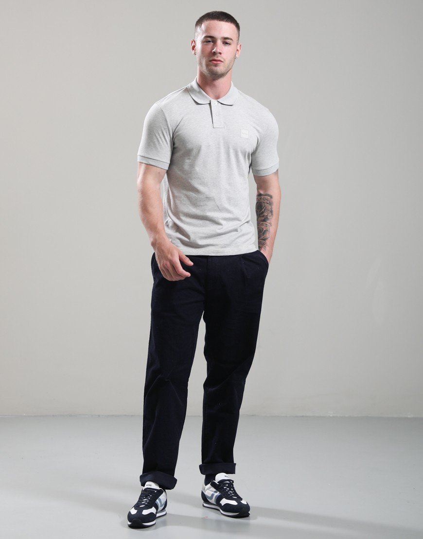 BOSS Passenger Polo Shirt Open Grey