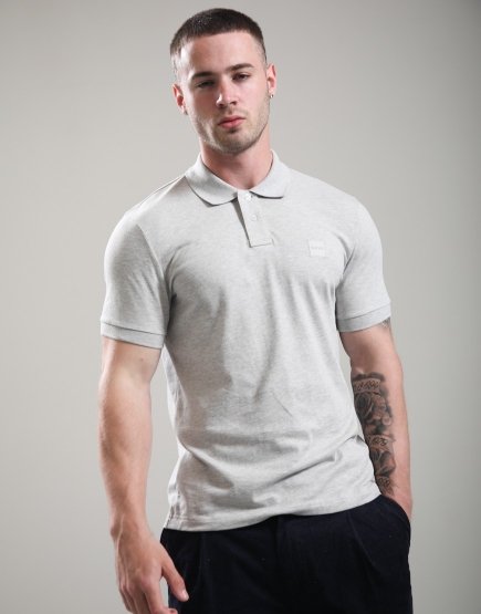BOSS Passenger Polo Shirt Open Grey