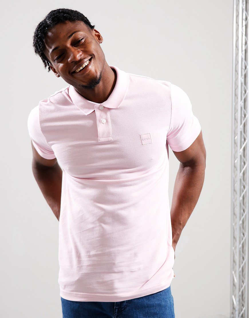 BOSS Passenger Polo Shirt Light Pastel Pink