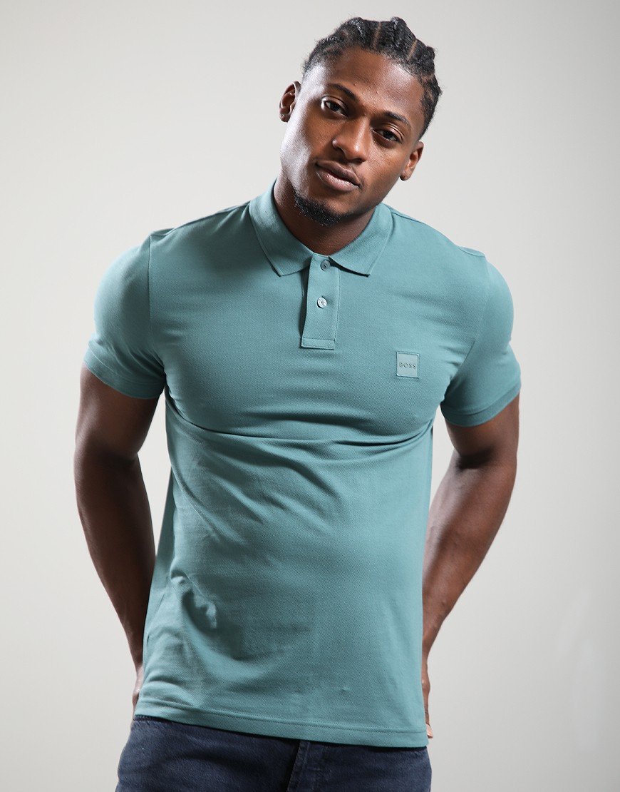 BOSS Passenger Polo Shirt Open Green 369