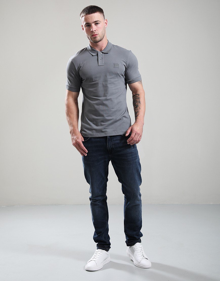 BOSS Passenger Polo Shirt Open Grey BOSS Passenger Polo Shirt Open Grey