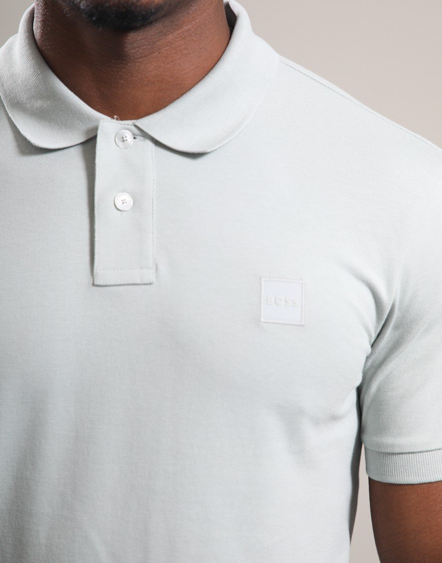 BOSS Passenger Polo Shirt Silver