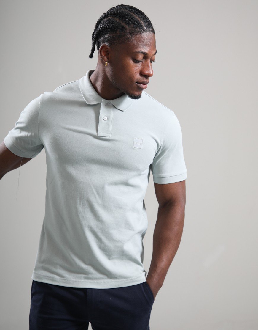 BOSS Passenger Polo Shirt Silver