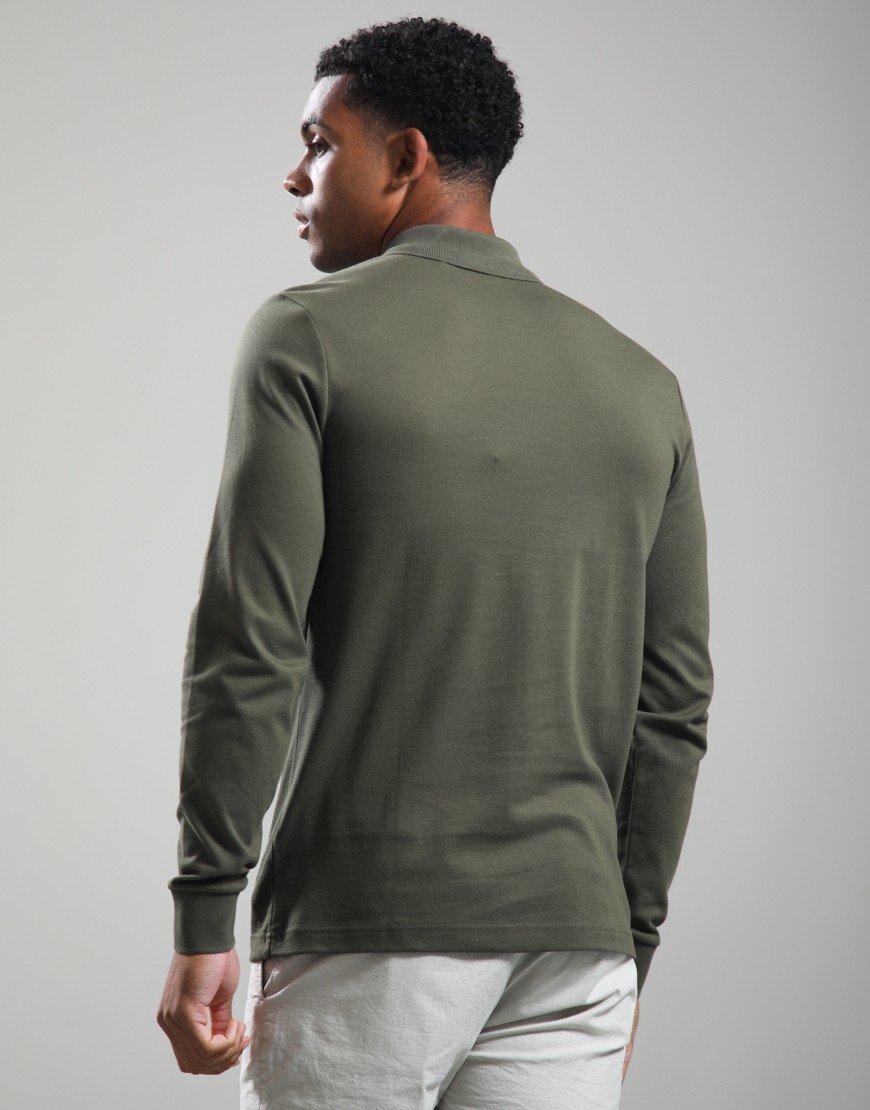 BOSS Passerby Long Sleeve Polo Shirt Bright Green
