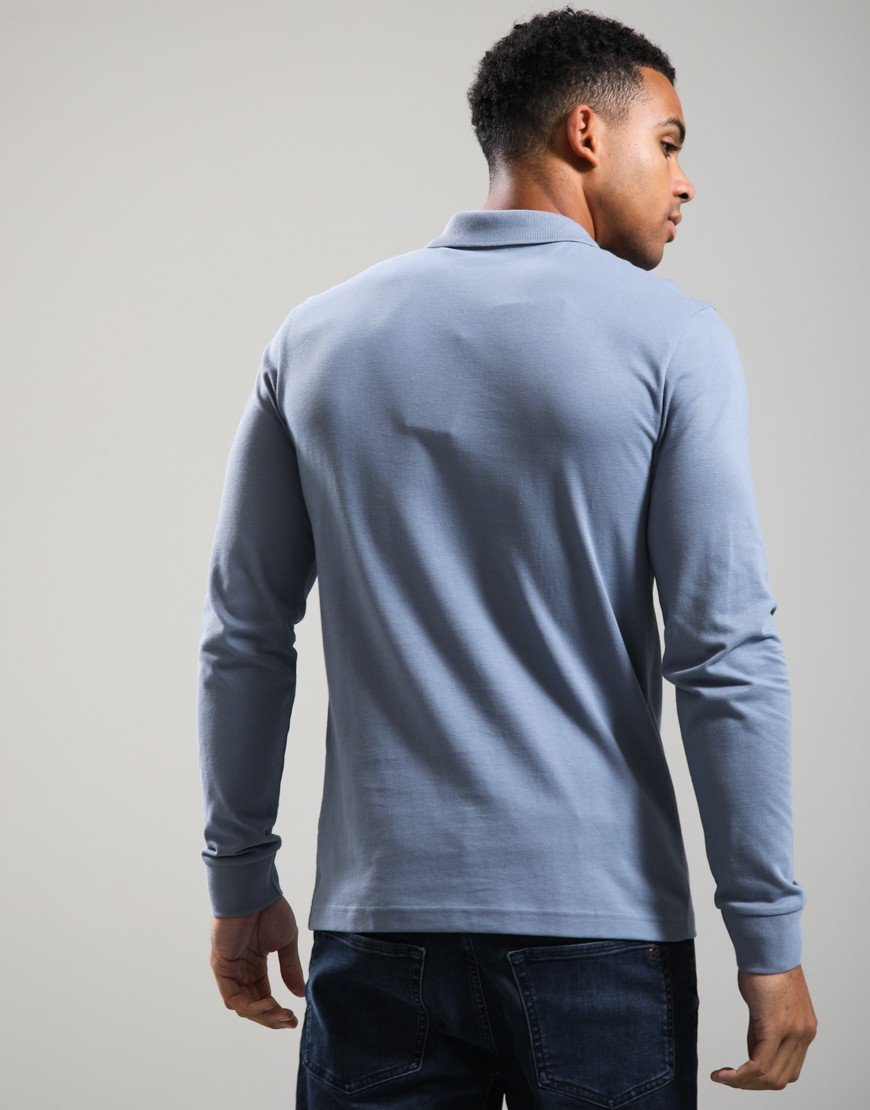 BOSS Passerby Long Sleeve Polo Shirt Medium Blue 424