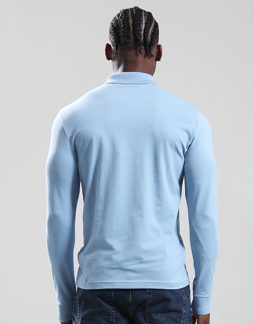 BOSS Passerby Long Sleeve Polo Shirt Light Pastel Blue