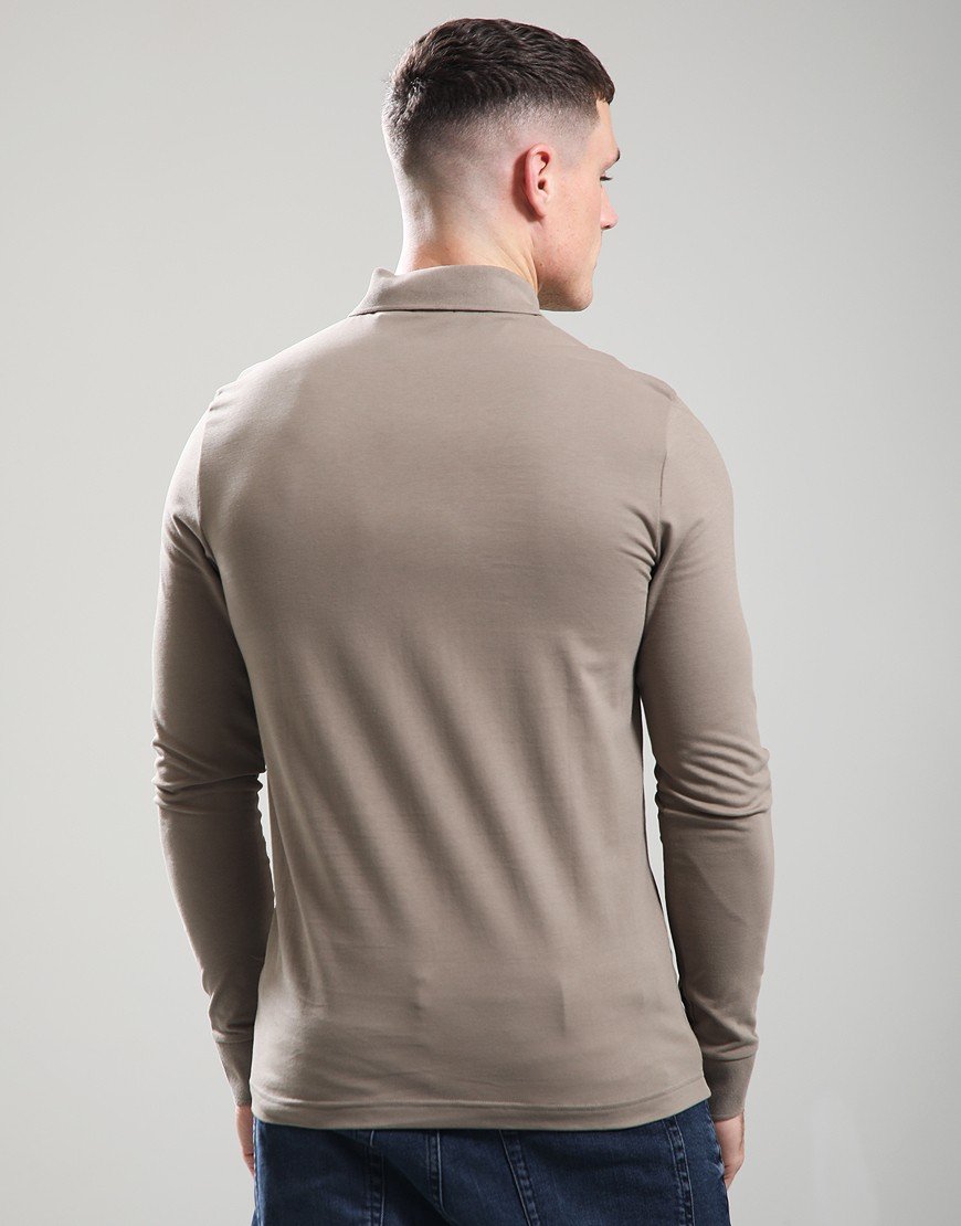 BOSS Passerby Long Sleeve Polo Shirt Open Green 346