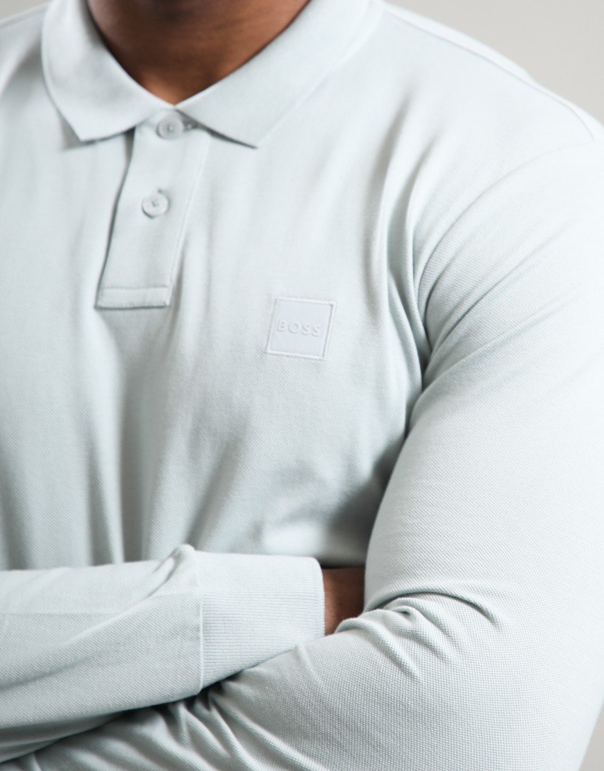 BOSS Passerby Polo Shirt Silver