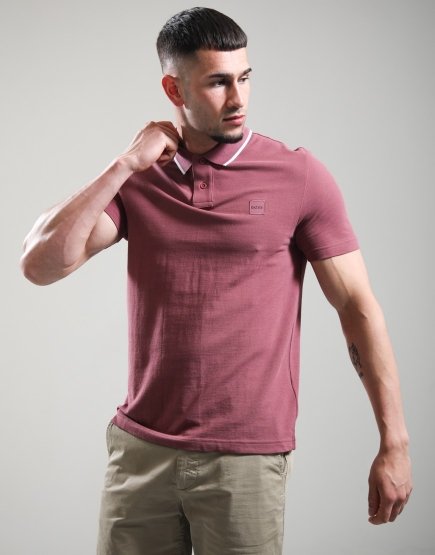 BOSS Passerford Polo Shirt Medium Red