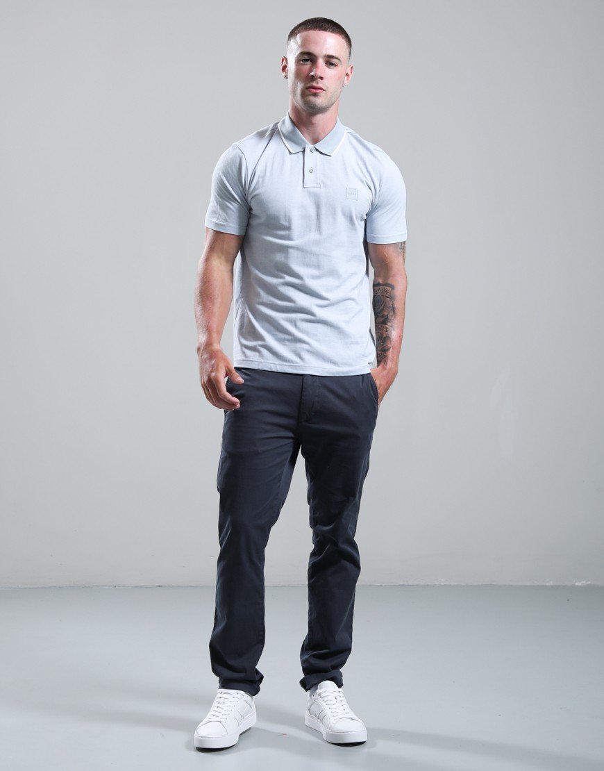 BOSS Passerford Polo Shirt Open Grey