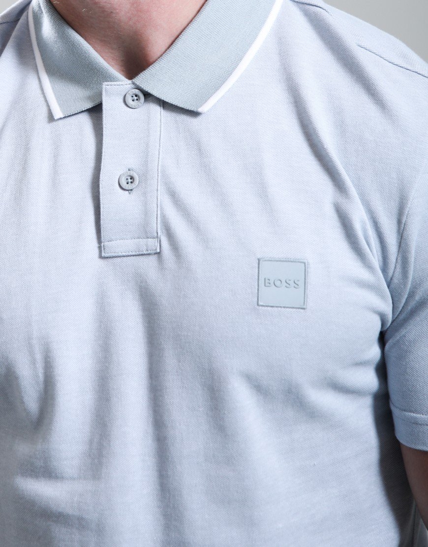 BOSS Passerford Polo Shirt Open Grey
