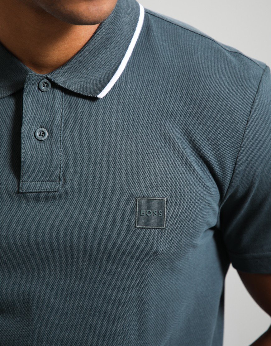 BOSS Passerford Polo Shirt Open Green 377