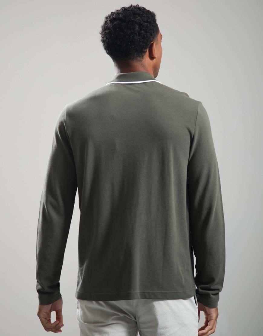 BOSS Passerford Long Sleeve Polo Shirt Bright Green