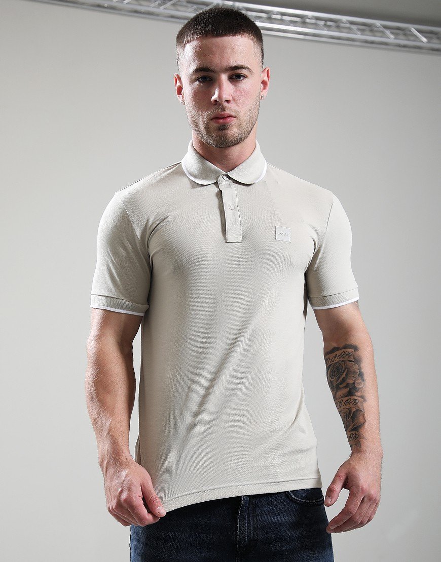 BOSS Passertip Polo Shirt Light Beige