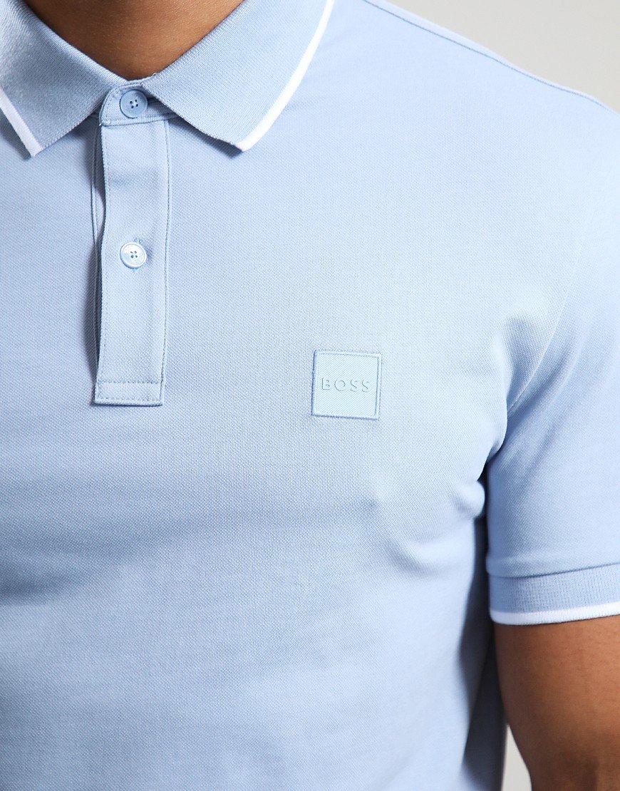 BOSS Passertip Polo Shirt Open Blue 470 BOSS Passertip Polo Shirt Open Blue 470