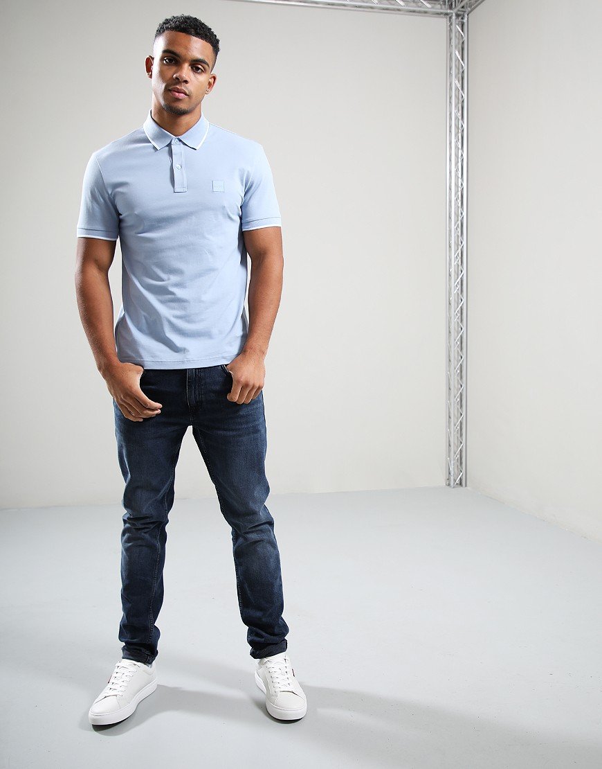 BOSS Passertip Polo Shirt Open Blue 470 BOSS Passertip Polo Shirt Open Blue 470