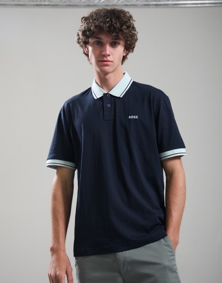 BOSS Pe_Blocks Polo Shirt Dark Blue