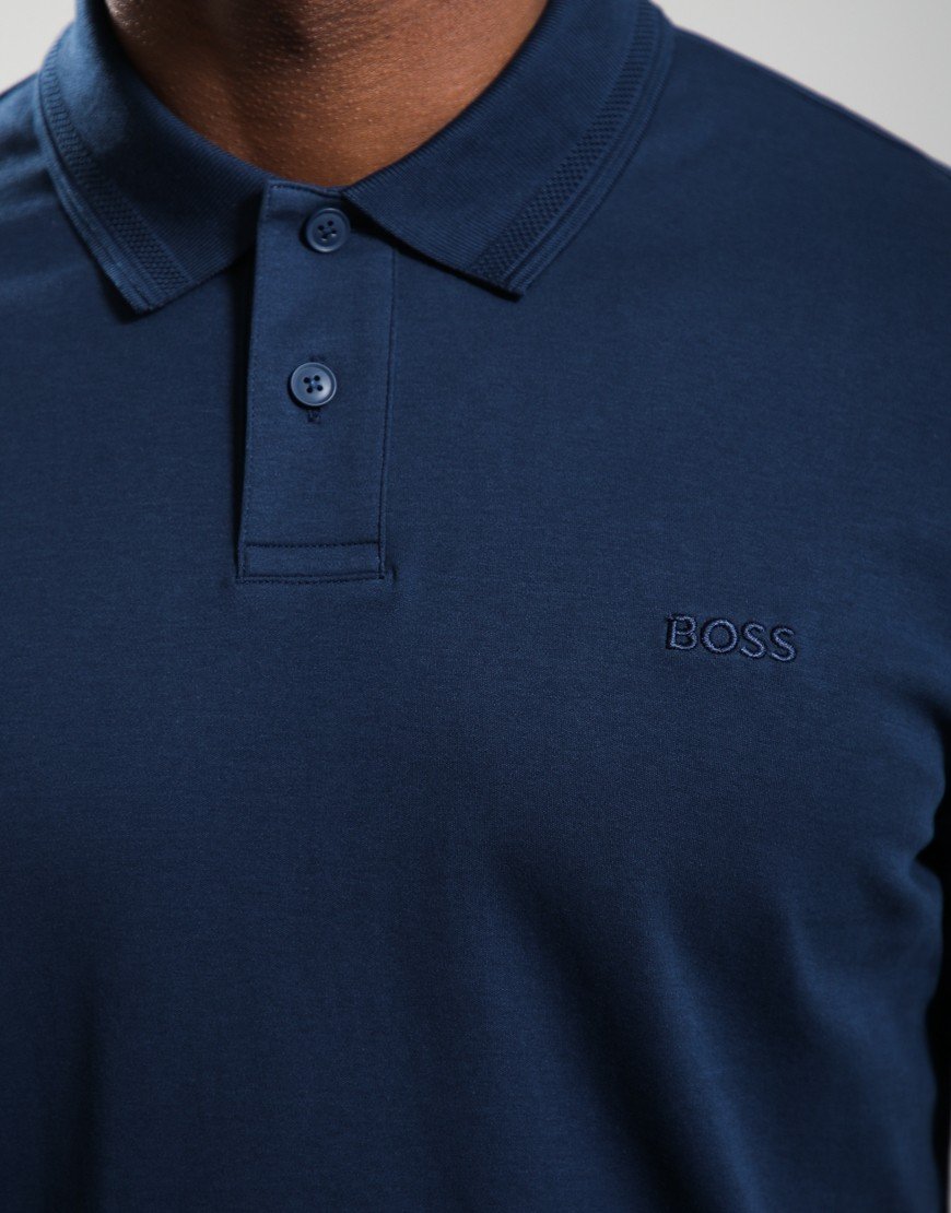 BOSS Pe_Interlock Polo Shirt Dark Blue