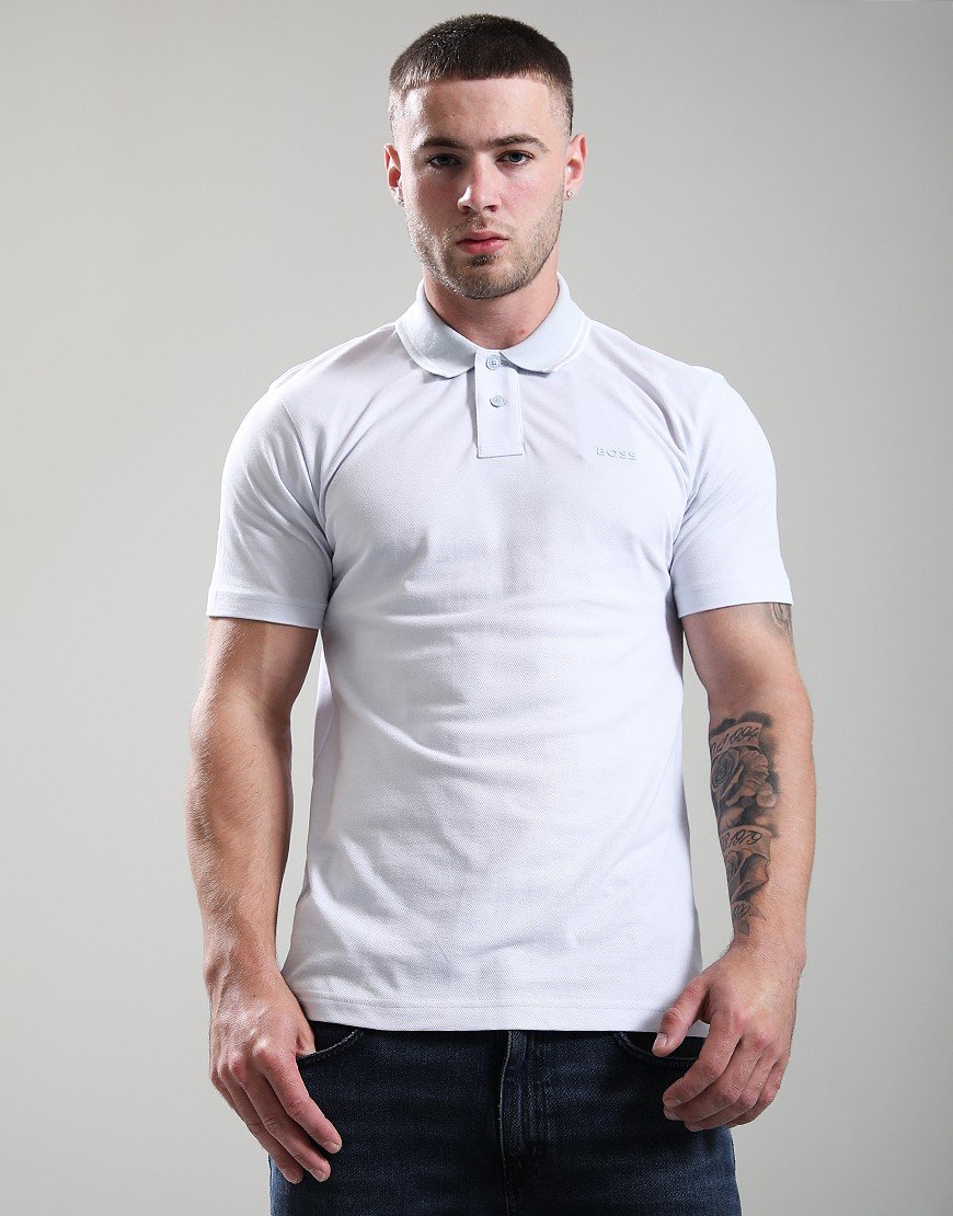 BOSS Peoxford New Polo Shirt Light Pastel Grey