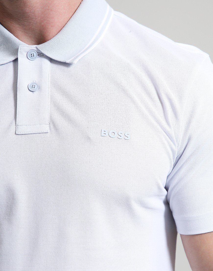 BOSS Peoxford New Polo Shirt Light Pastel Grey BOSS Peoxford New Polo Shirt Light Pastel Grey