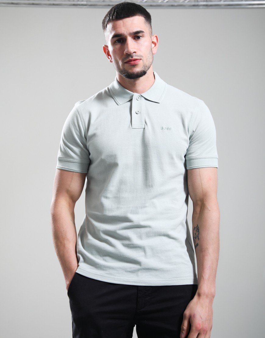 BOSS Prime Polo Shirt Silver