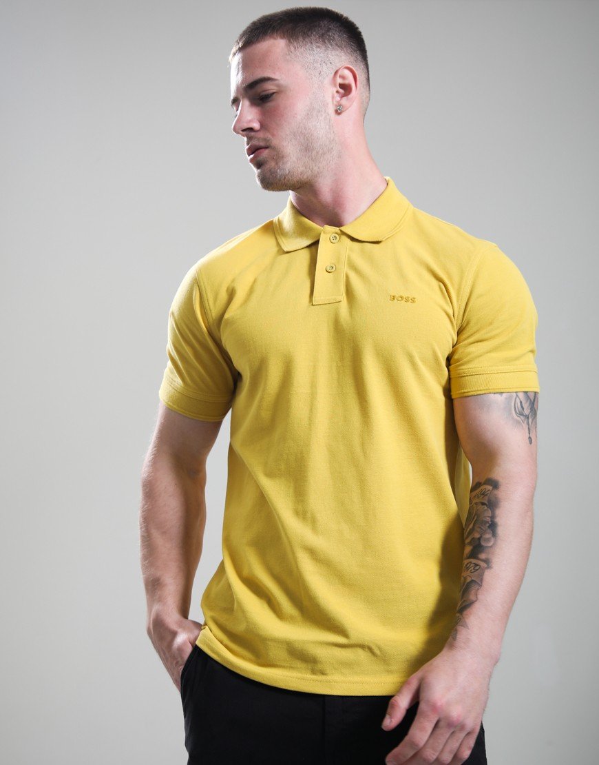BOSS Prime Polo Shirt Medium Yellow