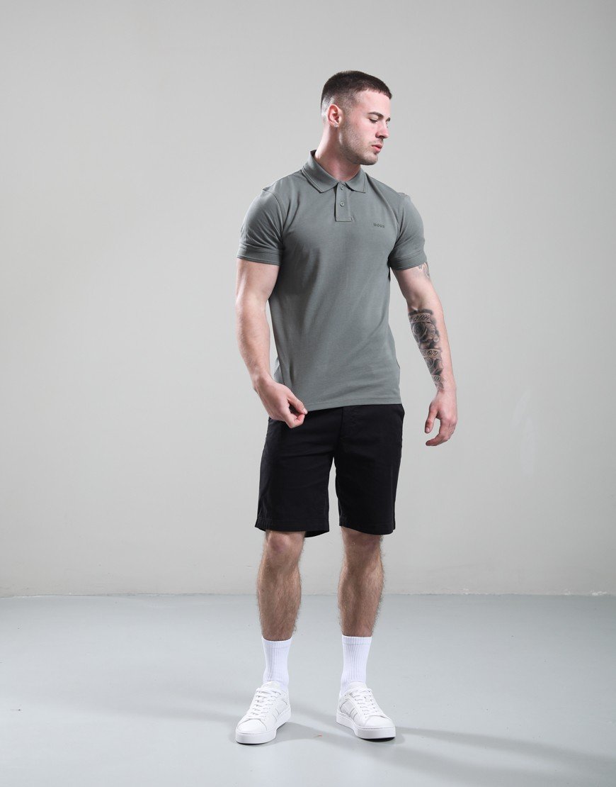 BOSS Prime Polo Shirt Open Grey