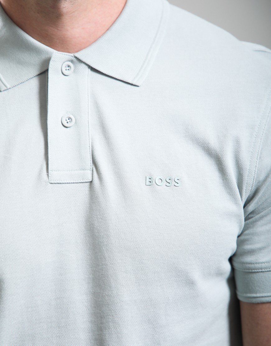 BOSS Prime Polo Shirt Silver