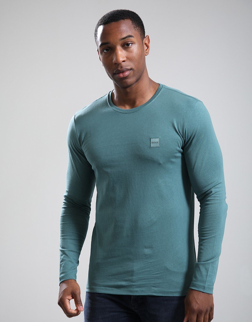 BOSS Tacks Long Sleeve T-Shirt Open Green