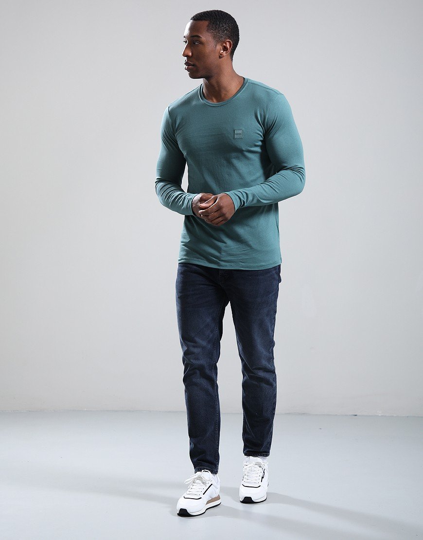 BOSS Tacks Long Sleeve T-Shirt Open Green