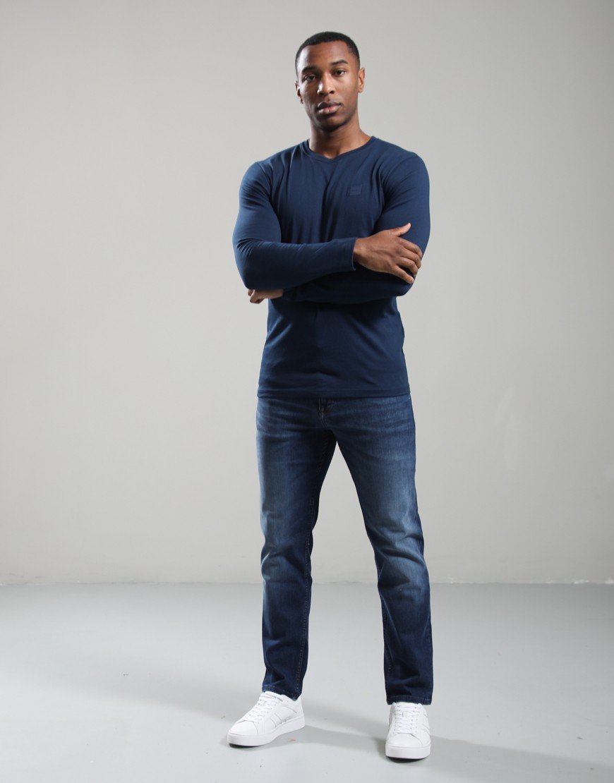 BOSS Tacks Long Sleeve T-Shirt Open Blue